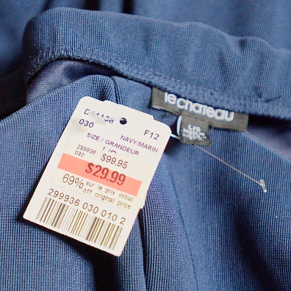 LeChateau Ottoman Ribbed Peplum Dress, Zip up - Picture 5 of 7